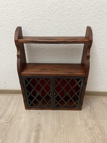 Vintage wooden wall shelf - wall,