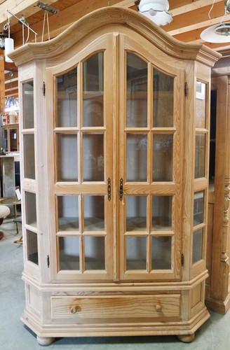 Weichholz vitrinenschrank - weichholz,