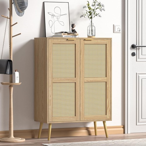 Rattanschrank mit türen - 2,